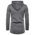 thumbnail image 6 of TBWNWG Men's Casual Ruched Sleeve Zipper Pocket Long Sleeve Hoodie with Drawstring for Fashionable Warmth,Size L, 6 of 6