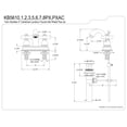thumbnail image 5 of Kingston Brass KB5616PX Restoration 4 in. Centerset Bathroom Faucet, Polished Nickel, 5 of 5
