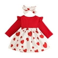 thumbnail image 5 of Zshosam Toddler Dresses Girl Dress Fancy Prom Long Sleeve Dresses Size 3 6 Months,(Red 3-6 Months), 5 of 8