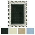 thumbnail image 4 of 2x6 Runner Rug Scalloped Kitchen Runner Rug Non Slip Washable Entryway Runners Modern Bordered Foldable Thin Accent Carpet Low Pile Soft Nursery Rugs, 4 of 13