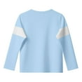 thumbnail image 4 of T Shirts for Kids Light Blue Long Sleeve Top Crewneck Tee Cotton Casual Kids Sweatshirt Uniform Shirts for Girls 5-6 Years, 4 of 4