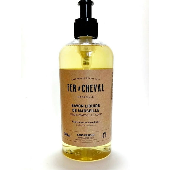 Liquid Soap - Unscented Fer a Cheval - Marseille 16.9 oz Made in France