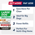 thumbnail image 2 of Glucosamine Chews for Dogs - Hip & Joint Support with Chondroitin, Green Lipped Mussel, MSM & Collagen - Joint Pain Relief - Bacon (180 ct), 2 of 8