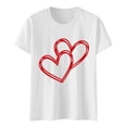 thumbnail image 5 of Noarlalf Valentine'S Day Women'S Shirt Shirts For Women Valentine'S Day Girlfriend Shirt Fashionable Valentine'S Day Love Printed Round Neck Short Sleeved Top T Shirt Valentines Day Gift White 3XL, 5 of 5