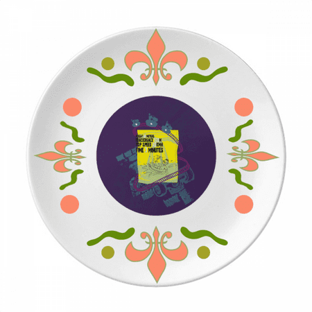 

Amusement Park Facilities Roller Coaster Flower Ceramics Plate Tableware Dinner Dish