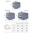 thumbnail image 3 of Navy Blue Plaid Check, Toaster Cover 2 Slice, Geometrical Abstract Lattice Dustproof Bread Machine Oven Cover with Storage Pockets, Fits Most Kitchen Toasters Protector, 3 of 5
