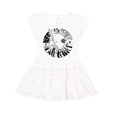 

Inktastic Bull Terrier Dog Puppy Gift Toddler Girl Dress