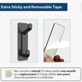thumbnail image 3 of Self Adhesive Hooks, Extra Sticky and Strong, Hanging up to 6KG, Heavy Duty Stick on, No-Nail Hook for Back of Door, Black, 4 Pack, 3 of 5
