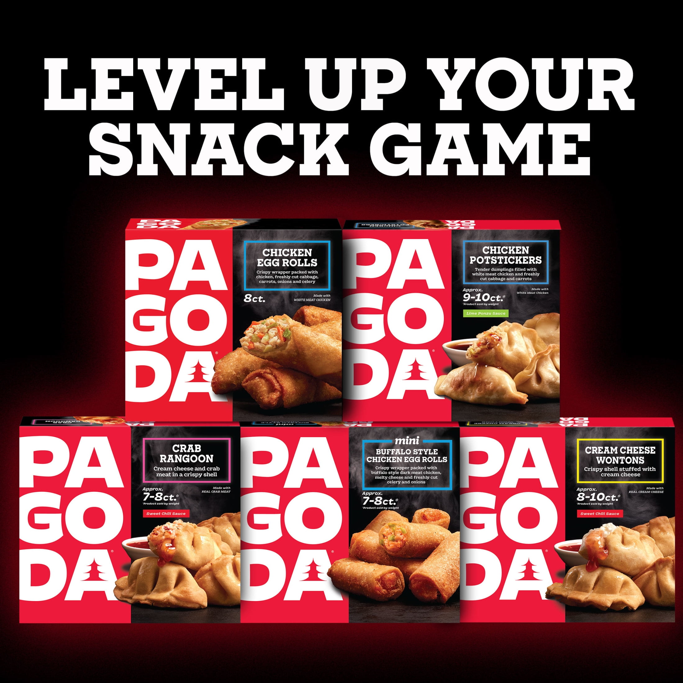 Pagoda Frozen Crunchy Crispy Pork Egg Rolls, 22.0 oz