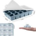 thumbnail image 4 of Molde para cubos de hielo silicona 3 piezas con tapa ideal para whisky comida bebé uso doméstico, 4 of 7