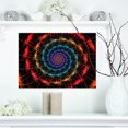 thumbnail image 1 of Fleur Spirale Abstraite Rouge Bleue - Art sur Toile Abstrait Surdimensionné, 1 of 3