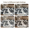 thumbnail image 7 of ODIKA 6'x9' Black White Waves Abstract Design Washable Area Rug Dynamic Flowing Pattern for Modern Spaces Non-Slip, Chair-Friendly, for Dining Room, Under Table, Office Décor, 7 of 7