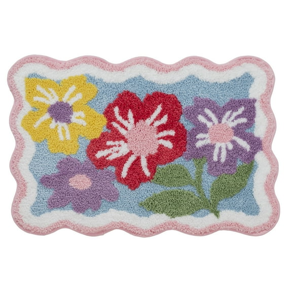 VCNY Home Multi Floral Tufted Bath Rug, 18" x 27"