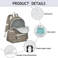 thumbnail image 4 of German Shepherd Dog and Footprint Backpack for School,Cute School Bag,Schoolbag with Adjustable Shoulder Straps & Padded Back,13.4"x11"x4.7", 4 of 6