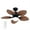 Walnut, variant on Dextrus 44" Palm Leaf Ceiling Fan with Lights and Remote – Tropical Reversible Quiet DC Motor, 3-Color LED, Timer & Memory, Indoor/Outdoor for Living Room, Bedroom