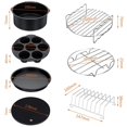 thumbnail image 2 of 8Pcs Air Fryer Accessories 7 Inch Fit for philps Grill Pot Kitchen Cooking Tool, 2 of 6