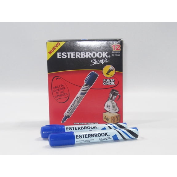 Marcador Permanente Esterbrook Azul 561+6 Caja con 12