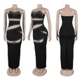 thumbnail image 4 of Vestido PORRCEY con hombros descubiertos y taladrado en caliente para fiesta y club, 4 of 5