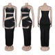 thumbnail image 4 of Vestido PORRCEY con hombros descubiertos y taladrado en caliente para fiesta y club, 4 of 5