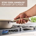 thumbnail image 4 of Farberware TrueCook 12pc Ceramic Cookware Set, Dishwasher and Oven Safe, Taupe, 4 of 18