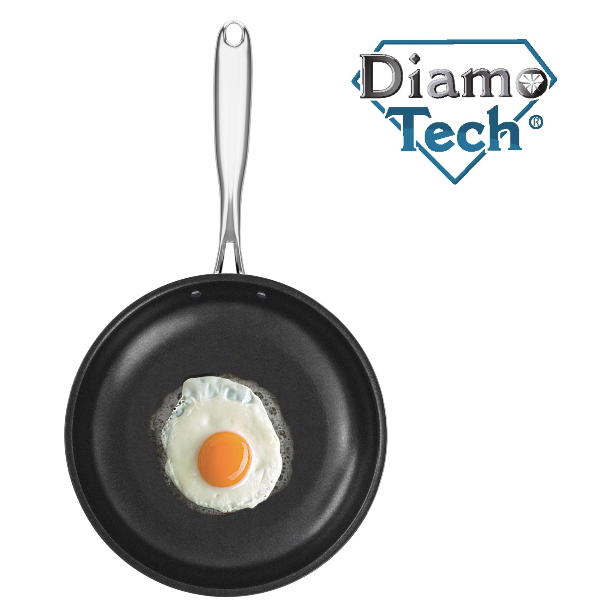 DiamoTech Toxin Free Ceramic Metal Utensil Oven Safe, 9.5 inch Fry Pan/Skillet - image 4 of 8