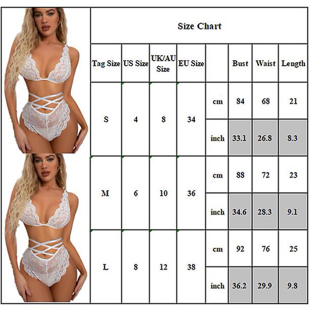 Mujeres Sexy Ver a través de encaje Babydoll Body Lencería Tanga Conjunto Ropa de dormir
