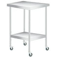 thumbnail image 1 of Garvee Table de Préparation en Acier Inoxydable, avec Étagère Réglable, Table Commerciale Robuste avec Étagère Réglable pour Usage Extérieur, Restaurants, Hôtels, 1 of 6