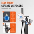 thumbnail image 3 of Freestanding Bathtub Faucet, Floor Mount, Freestanding Tub Filler, Shower Mixer Taps, Two Water Modes, 360° Swivel Spout, for Bathing & Showering Pet Bathing Cleaning Drains Toilet Flushing, 3 of 11