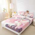 thumbnail image 4 of Manfei Kawaii Animal Unicorn Queen Sheet Sets,Colorful Rainbow Flat Sheet,Gold Glitter Print Stars Queen Fitted Sheet For Girls Kids,Super Cozy Room Decor,4-Piece, 4 of 7