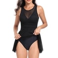 thumbnail image 3 of Women's One-Piece Swimsuits Sports Oversized Mesh Skirt Sexy Beachwear Bathing Suit, 3 of 4