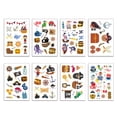 thumbnail image 1 of 16 Sheets Waterproof Face Sticker Funny Cartoon Pirate Treasure Bag Stickers Activity Sticker Body Art Make Up Tools, 1 of 8