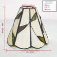 thumbnail image 1 of Wholesale Handcrafted Beige Stained Glass Lantern Shades - E27 Socket Compatible Ceiling Fan Light Fixture Accessories with Soldered Metal Construction, Colorful Ambient Lighting for Retail &, 1 of 6