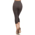 thumbnail image 4 of COUVER Women Seamless Stretch Capri Leggings, Charcoal, One Size, 4 of 7