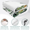 thumbnail image 4 of Quilts Twin Size Bedding Set, Summer Palm Tree Lightweight Quilted Comforter, Tropical Botanical Floral Coastal Soft Reversible Bedspread Coverlet with Pillow Covers for All Season, 68" x 86", 4 of 9