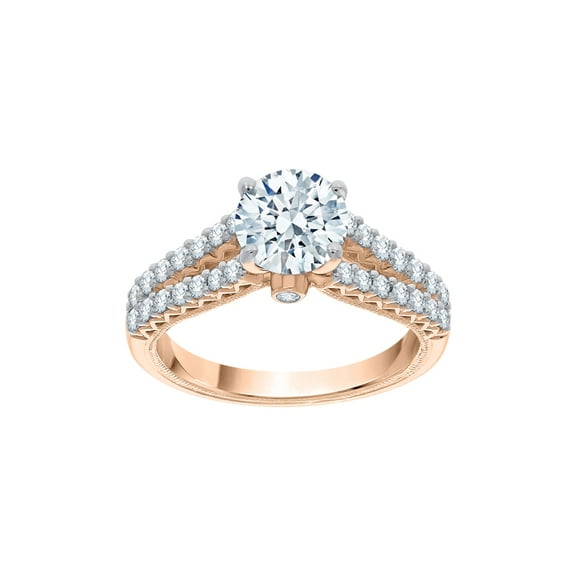 KATARINA Diamond Engagement Ring in 10K Rose Gold (1 3/4 cttw, I-J, I1-I2) (Size-8.5)