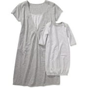 Maternity Baby and Me Nursing Gown, 2-Piece Set