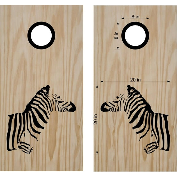 Zebra Animal Cornhole Board Decals Stickers Wraps Bean Bag Toss Tailgating Games