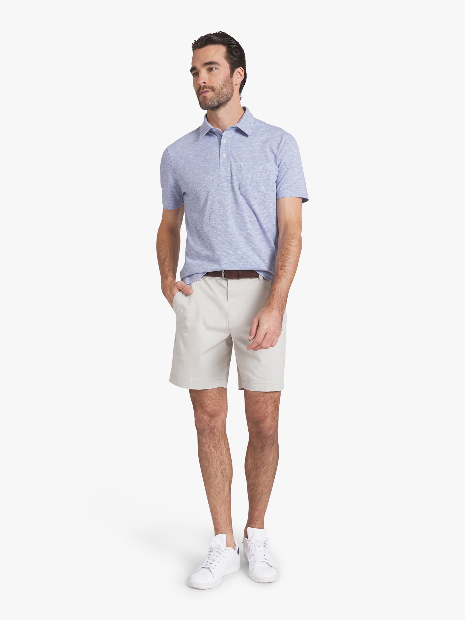 Chaps Men's and Big Men's Harbor Side Slub Short Sleeve Polo Shirt, Sizes S-3XL
