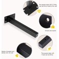 thumbnail image 3 of RHAFAYRE 4 Pcs Shelf Bracket Shelf Support for Wall Fixing, Wall Shelf Brackets, Heavy Duty Corner Bracket, Industrial Floating Bracket, Retro Metal Fixing Trays with Screws Black (6in/15cm), 3 of 5