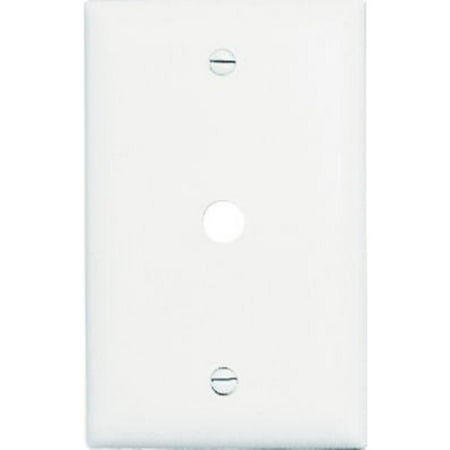 White 1 Gang Telephone Hole Opening Wall Plate Nylon Pass and Seymour TP11WCC15