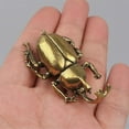 thumbnail image 5 of 3Pcs Brass Simulation Beetle Figurines Solid Copper Taurus Insect Miniature Decorations Long Horn Bug Desk Decor Crafts Gift Tea Pet Insects Home Living Room Ornaments, 5 of 7