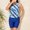 Blue-04, variant on DISKEBUISS High Waisted Bikini Sets for Women Modest Swim Tank Top with Shorts Print Casual Swimsuit