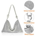 thumbnail image 3 of Rhinestone Evening Bag, Sparkly Mini Handbag for Women, Perfect for Special Occasions, Silver, 3 of 7