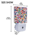 thumbnail image 4 of Yayeee LED Plug in Night Light for The Home with Auto Dusk to Dawn Light Sensors, 2 Pack, Yellow Colorful Circles, 4 of 6