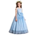 thumbnail image 2 of Girls Princess Dress Sequin Tulle Flower Pageant Birthday Party Wedding Bridesmaid Girl Dresses for 9-15 Years Blue 14-15Years, 2 of 7