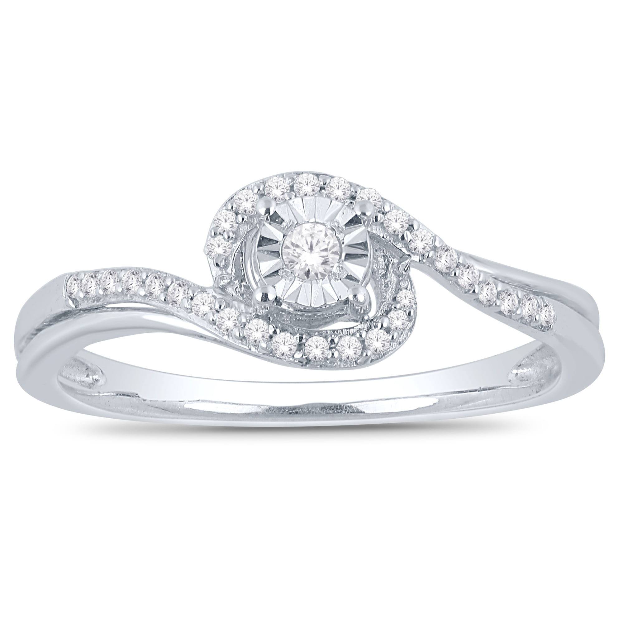 Her Special Day 1/5 CT. T.W. Diamond Swirl Promise Ring