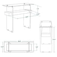 thumbnail image 4 of Ivinta Narrow Glass Console Table with Storage, Entryway Table with Black Shelves for living room, 4 of 5