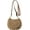 Khaki, variant on Cotton Rope Handbag for Women Countryside Style Knit Tote Purse Floral Summer Beach Bag Trendy Hobo Bag Vacation 2024
