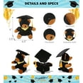 thumbnail image 3 of DolliBu Black Bear Graduation Plush Toy - Soft Huggable Graduation Stuffed Animal Dress Up with Gown and Cap with Tassel Outfit - Cute Congratulatory Graduation Gift - 6.5 Inches, 3 of 8