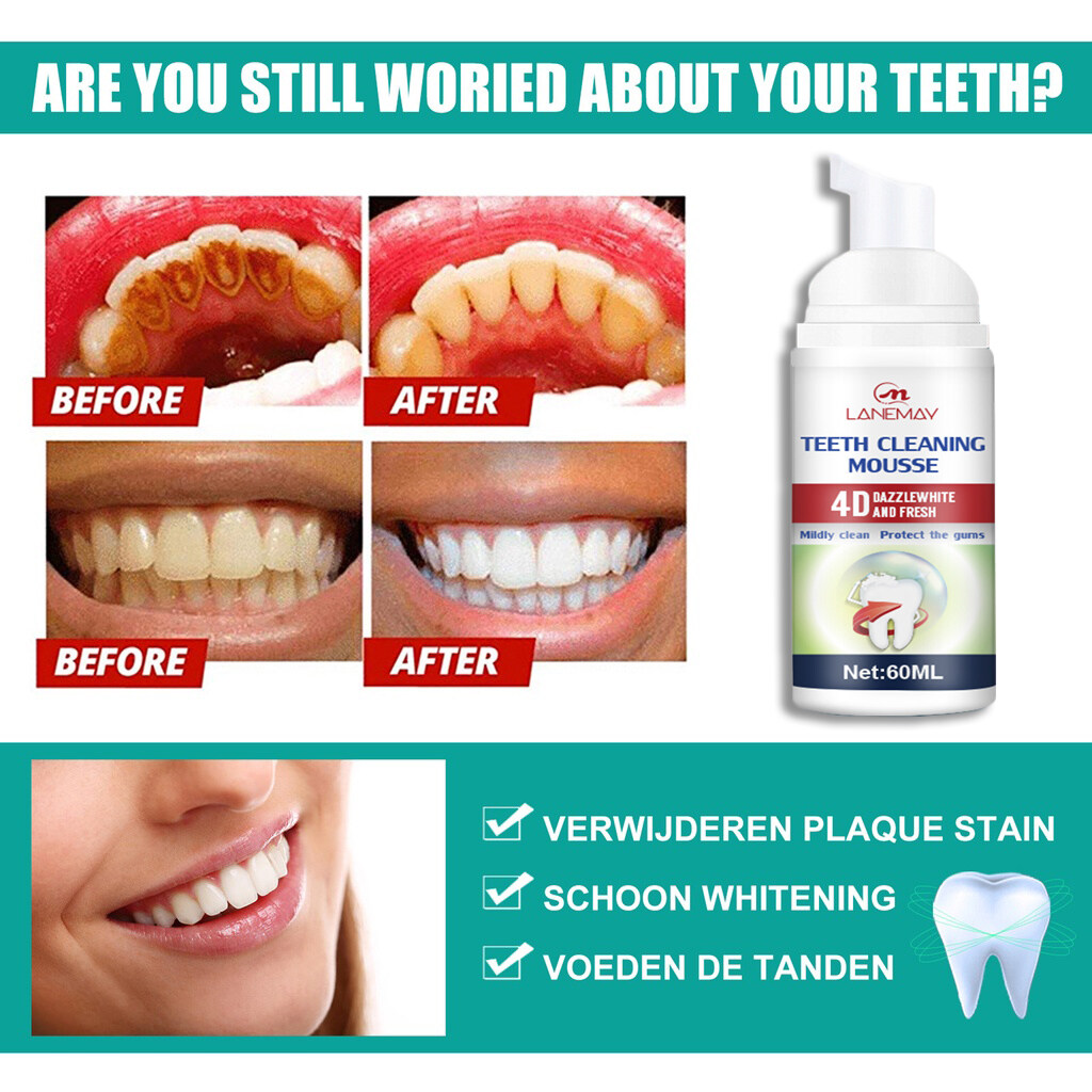 Teeth whitening pemutih gigi yellow smoke stains calculus tooth powder cleaning black dirt